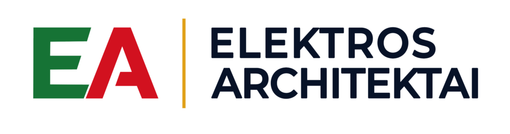 Horizontalus Elektros Architektai logotipas